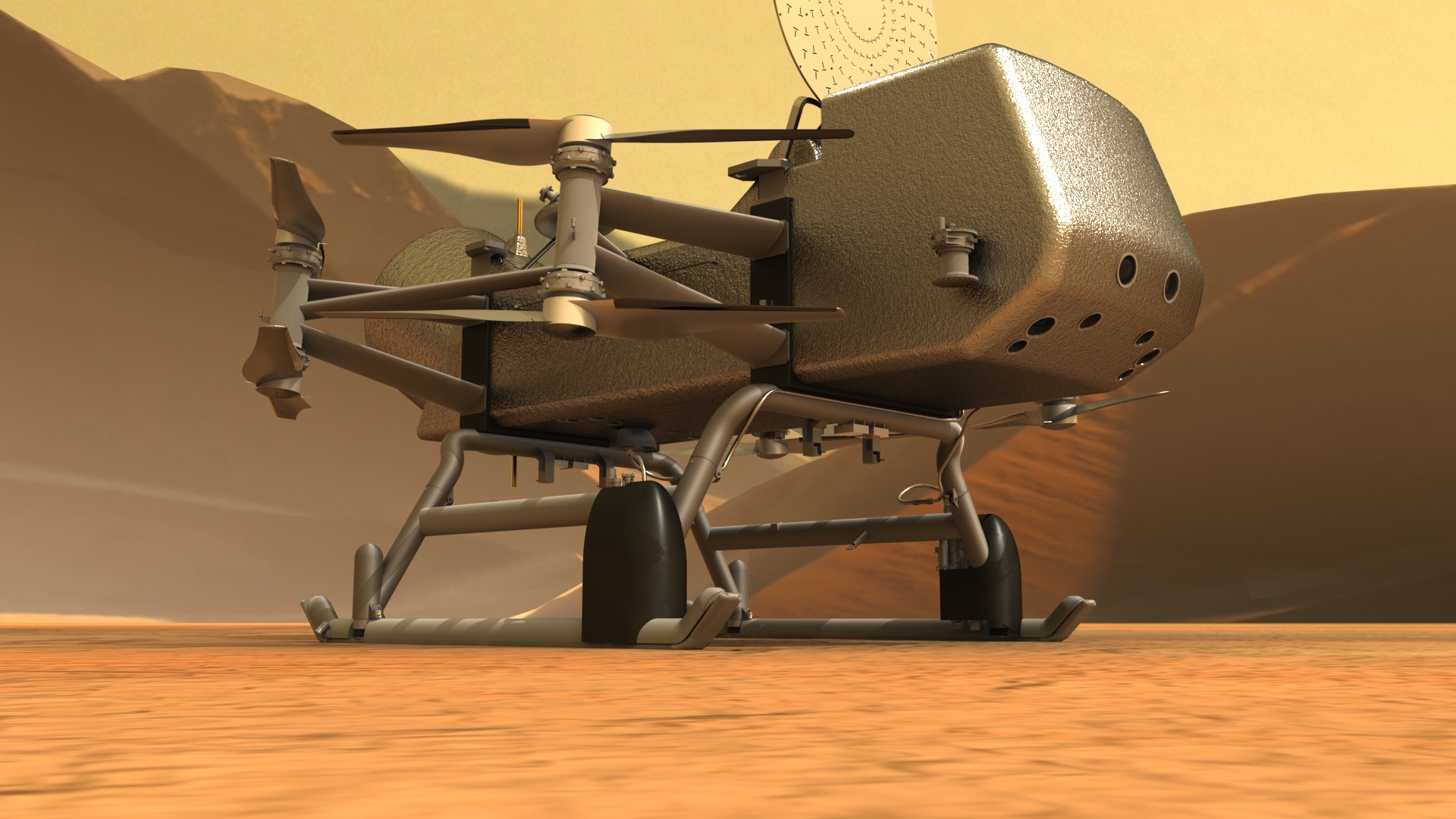 Dragonfly миссия на Титан художественное изображение