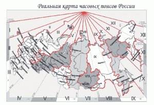 разница во времени и положение Солнца карта