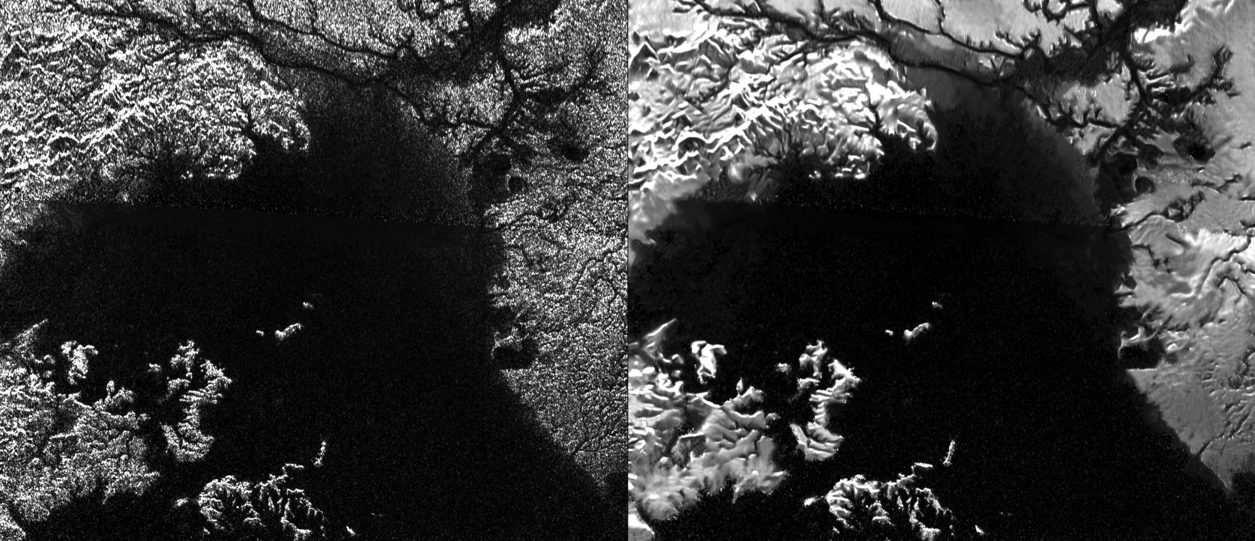 Титан крупным планом, снимки Cassini
