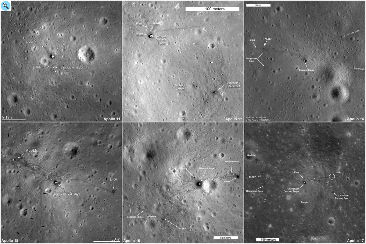 лунные образцы, Аполлон, микроскопическое изображение